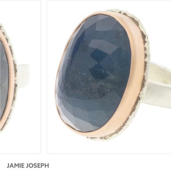 Jamie joseph moss aquamarine oval yellow gold ruffled ring - Picture 6 of 9